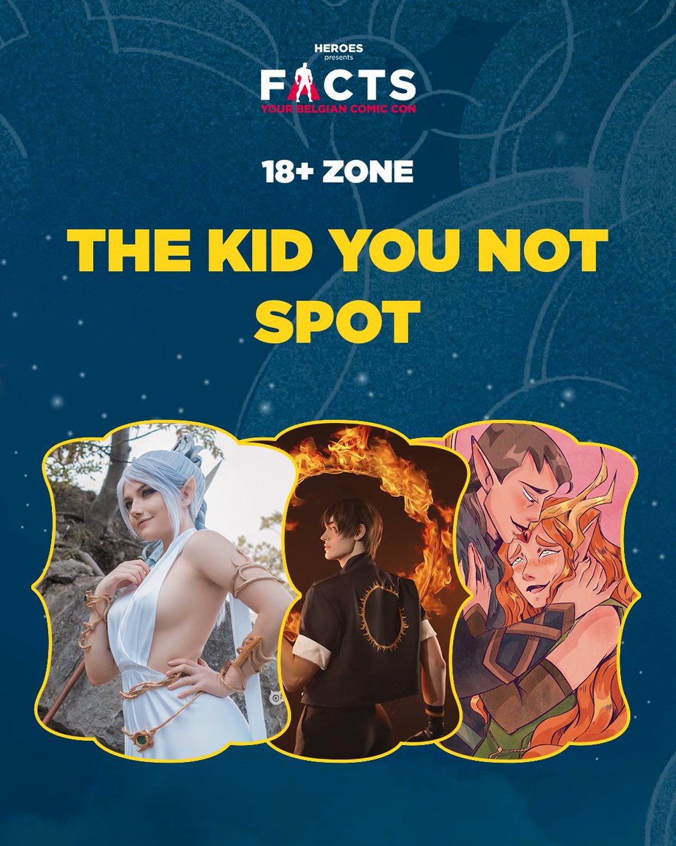 😈 FACTS' 18+ Kid You Not Spot promises rosy cheeks with adult-oriented cosplayers, cocktails, horror, spicy art, and more!
👉 Check the first confirmed activities &amp; guests: bit.ly/44maZu2

⬆️ Expanded from 200 last year to 800m²!
🔞 Only accessible if you're 18 or older