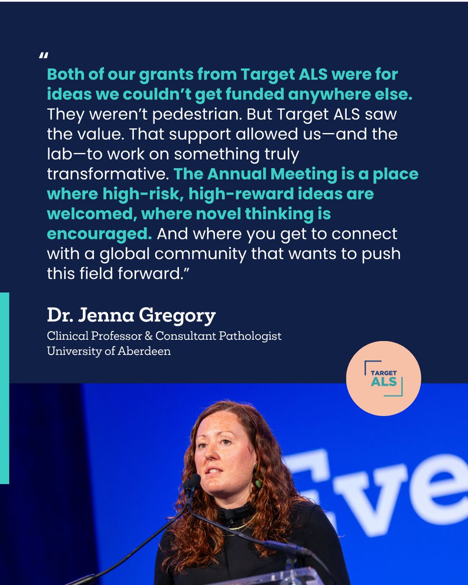 TargetALS_fdn's tweet image. At our Annual Meeting, Dr. Jenna Gregory shared how her team is bringing oncology-style precision to ALS—studying how T cells behave differently with #ALS. Her findings, through research we fund, offer clues for better treatment. Sign up to learn more: bit.ly/3GGRGTT