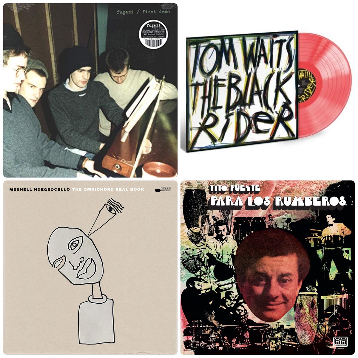 bestvinyldeal's tweet image. #Fugazi - First Demo $18.60 amzn.to/3HRBhN0
#TomWaits - The Black Rider (Apple Red) $23.60 amzn.to/45CRNKM
#MeshellNdegeocello - The Omnichord Real Book [2 LP] $25.80 amzn.to/4k58guy
#TitoPuente - Para Los Rumberos $19.60 amzn.to/4kYj3bi