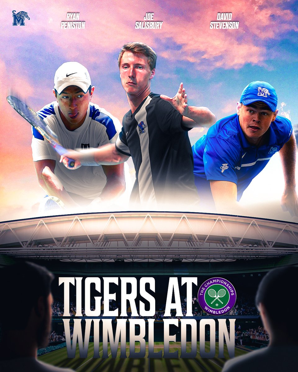 UofMTennis's tweet image. Tigers ๐ค @Wimbledon
Best of luck to former Tigers Ryan (singles), Joe (doubles) and David (doubles) as they play in tennis' greatest championship ๐พ
#GoTigersGo