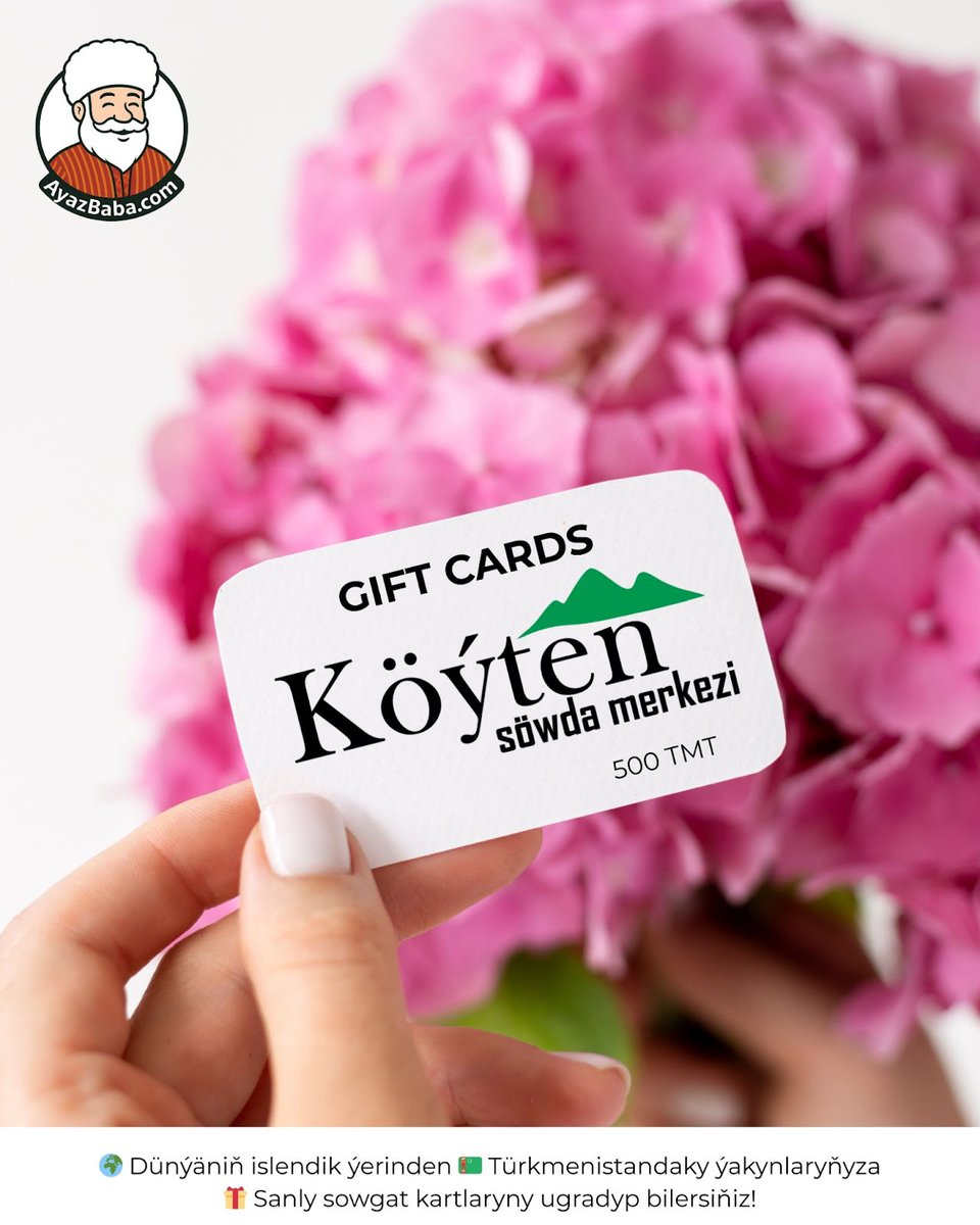ayazbabacom's tweet image. Instead of sending money, send meaningful support straight to home.
With the Köýten Market Gift Card from AyazBaba.com, your family in Türkmenabat can shop for what they truly need — quickly, safely, and hassle-free.
.
#AyazBaba #SupportBackHome