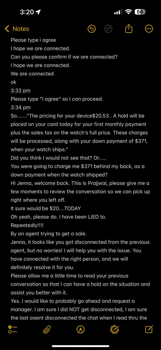 jstebbs's tweet photo. I'm appalled at the "service" I had from @Xfinity yesterday. I used the chat for help on my plan, my concern got ignored, pitched a sale &amp; then I was repeatedly LIED TO about a "promotion" available for @Apple watches. No one cared tho, a $10 credit should make me forget it! 🤬🤬 https://t.co/22IHIplfqO