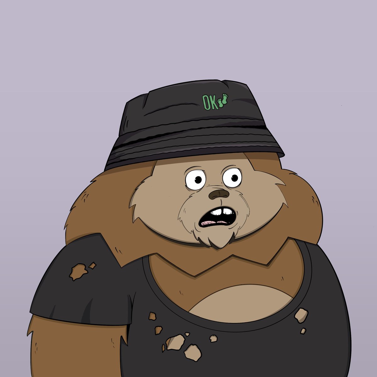 Season Finale of <a href="/SolSquatchNFT/">SolSquatch 👣</a>’s Legends of Solana. No.10 is <a href="/okayxyz/">Okay</a> Okay Bears! 10,000 sell out, biggest mint of 2022. Lifestyle brand, clean art, committed community. My own bears story is one for the books, x.com/nifteenft/stat… .
This Okay Squatch close off the series