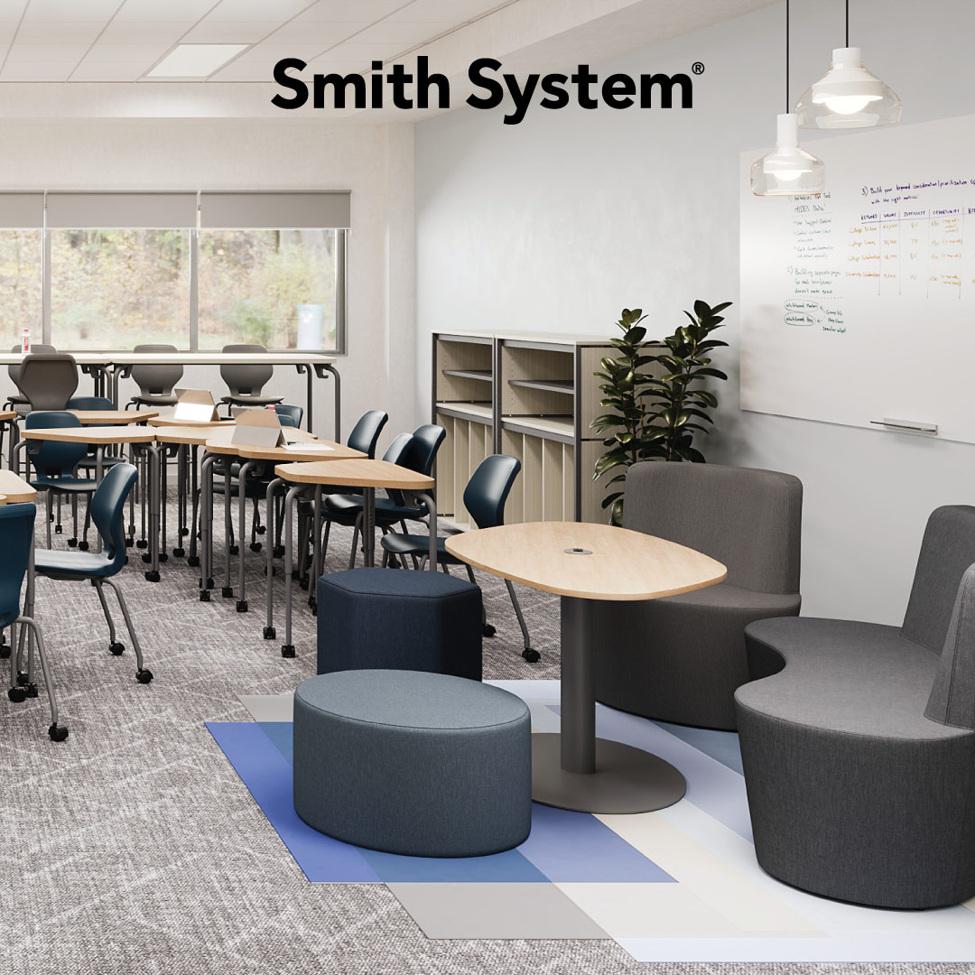 SmithSystem's tweet image. Creating the ultimate classroom starts with the right tools. Featuring Numbers™ Chairs and Tables, Flowform® Learn Lounge, and Constellate™ Storage—Smith System furniture supports movement, focus, and real-world learning.

#SmithSystem #FlexibleFurniture #ClassroomDesign