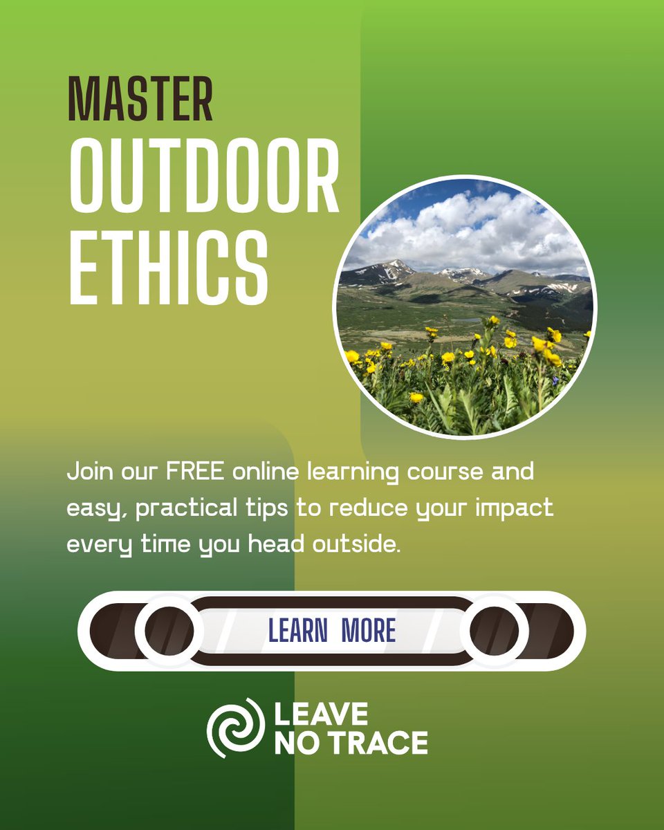 As Outdoor Ethics Month wraps up, we’re asking one thing: Keep this momentum going by taking our free 101 online course, or one of our many other courses that expand your outdoor ethics.

It’s the next best step toward lifelong stewardship.