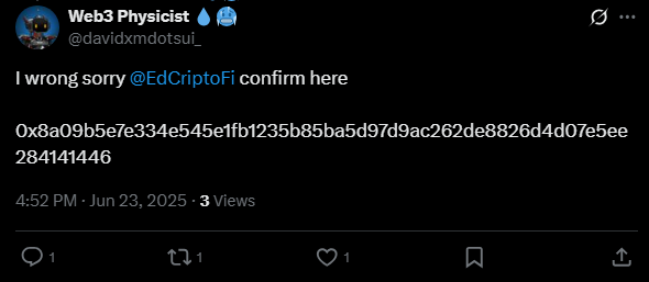 KIKI_no_Hunter (ミ◕ᴥ◕ミ𝒦𝒾𝒦𝒾~* (@supporter_nft) on Twitter photo that's a scammer impersonating the winner bro, double check handles please.
REAL WINNER: <a href="/davidxmdotsui/">Web3 Physicist 💧🥶</a>
IMPOSTER: <a href="/daviidxmdotsui/">Web3 Physicist 💧🥶</a> that's a scammer impersonating the winner bro, double check handles please.
REAL WINNER: <a href="/davidxmdotsui/">Web3 Physicist 💧🥶</a>
IMPOSTER: <a href="/daviidxmdotsui/">Web3 Physicist 💧🥶</a>