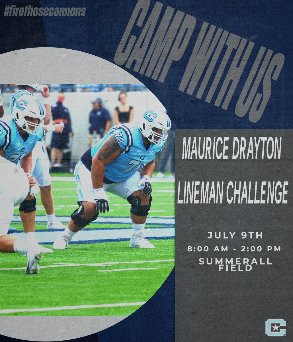 Big Fellas!

It's your time to shine.! Our OL/DL Camp is up next‼️ 
Be sure to pre-register on our website!

Link: 
mauricedraytonfootball.totalcamps.com/shop/EVENT