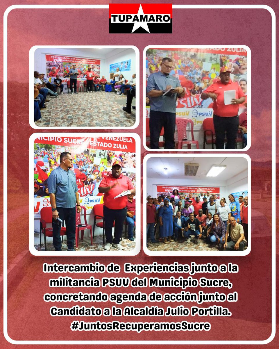 En un acto de firmeza y compromiso revolucionario, nuestro camarada Julio Portilla, candidato a la alcaldía del municipio Sucre, estado Zulia, se reunió con la militancia del Partido Socialista Unido de Venezuela.