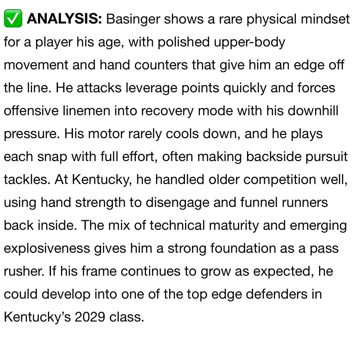 JackBasinger29's tweet image. Thank you to @6starfootballMO for the scouting report
