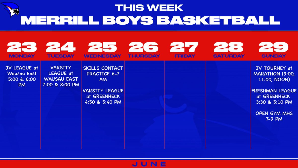 This week for Merrill Boys Basketball