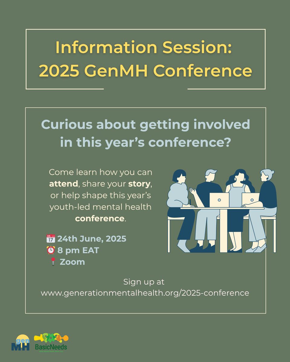 GenMHTeam's tweet image. 📣 There&apos;s still time to sign up for tomorrow&apos;s information session where you can learn more about being a part of this year&apos;s conference: &apos;Bridging Voices, Building Futures: Youth Innovation in Mental Health&apos; 📣 Sign up here: generationmentalhealth.org/2025-conference