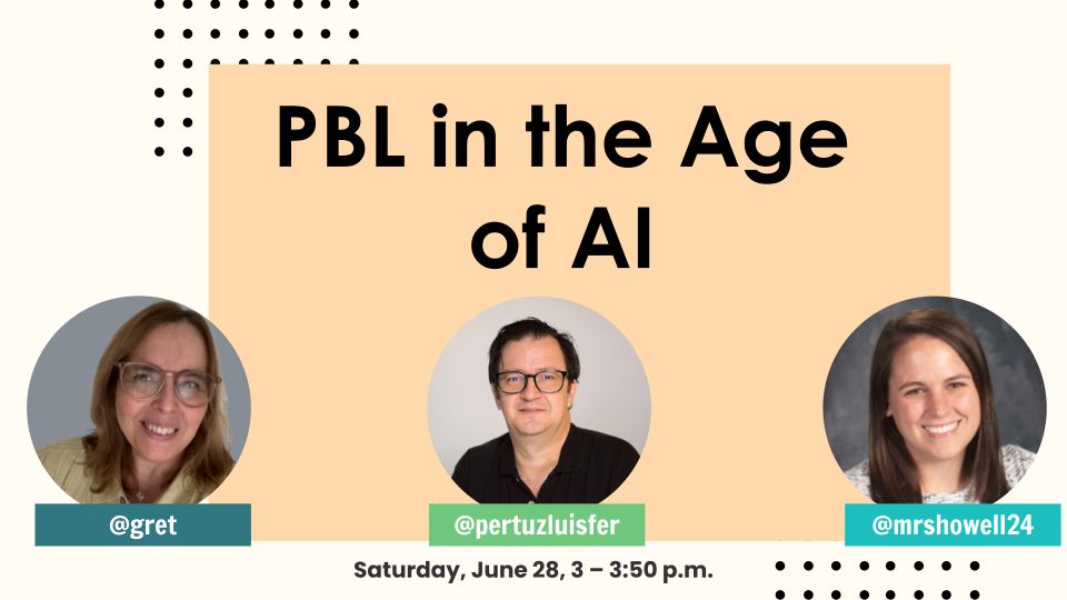 🚀 Join us at #ISTE25 for PBL in the Age of AI!
Learn how to transform Project-Based Learning with the power of artificial intelligence.
🗓️ Sat, June 28 | 3:00–3:50 PM
With <a href="/gret/">Greta Sandler</a>, <a href="/pertuzluisfer/">Luis Fernando Pertuz Escribano</a> &amp; <a href="/mrshowell24/">Stephanie Howell</a>
#AIinEdu #PBL #ISTELive25