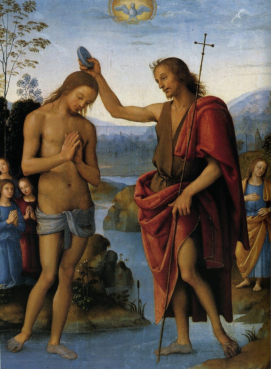 Pietro Perugino Chrzest Chrystusa (ok. 1498-1500) Kunsthistorisches Museum Gemäldegalerie Wiedeń
