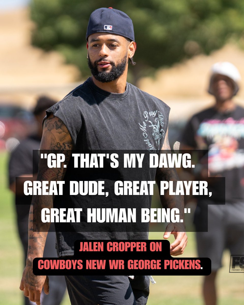 As he hosted his football camp in Fresno on Saturday, Cowboys WR Jalen Cropper shared his excitement about the opportunity to play alongside his new teammate George Pickens.