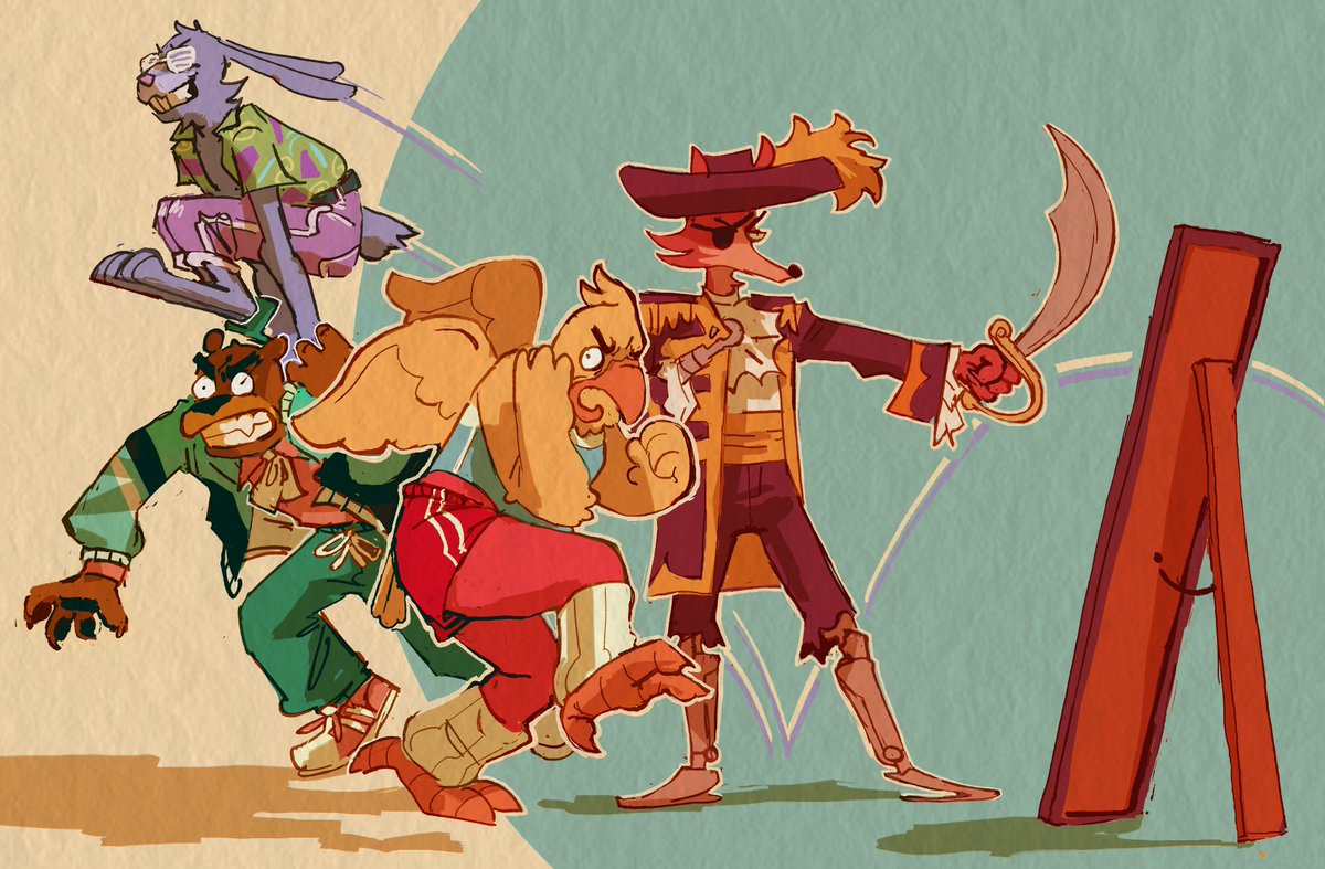 icarus_cant_fly's tweet image. Stupid 80s fits (and Foxy is there) to make up for all the 60s stuff #FNAF