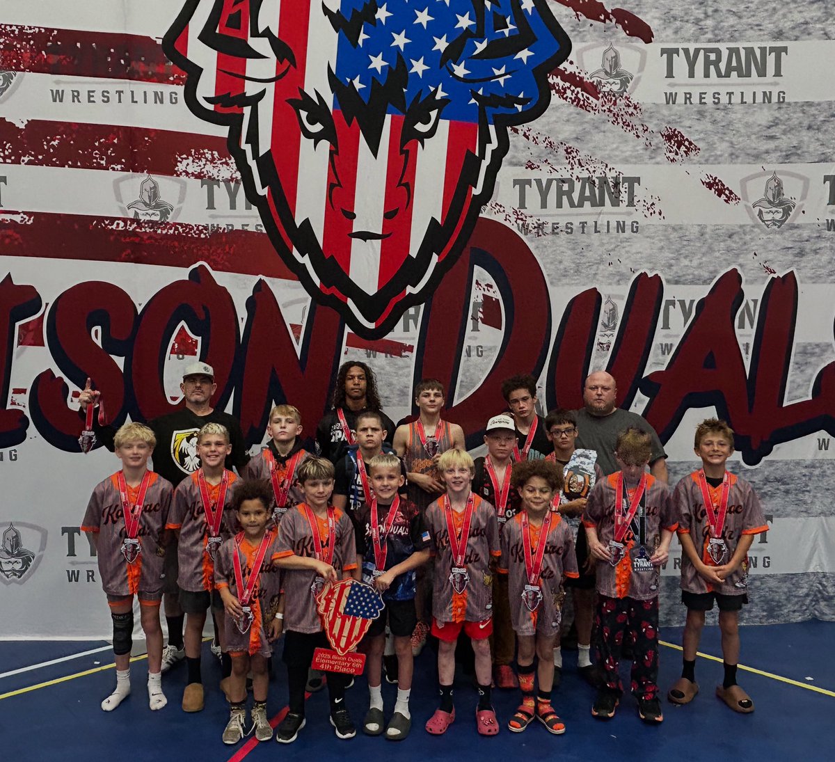 2025 Bison Duals 
ES6 Division

1st Place - Revival Jokers
2nd Place - The Outsiders
3rd Place - Mat Assassins White
4th Place - Kardiac Kidz