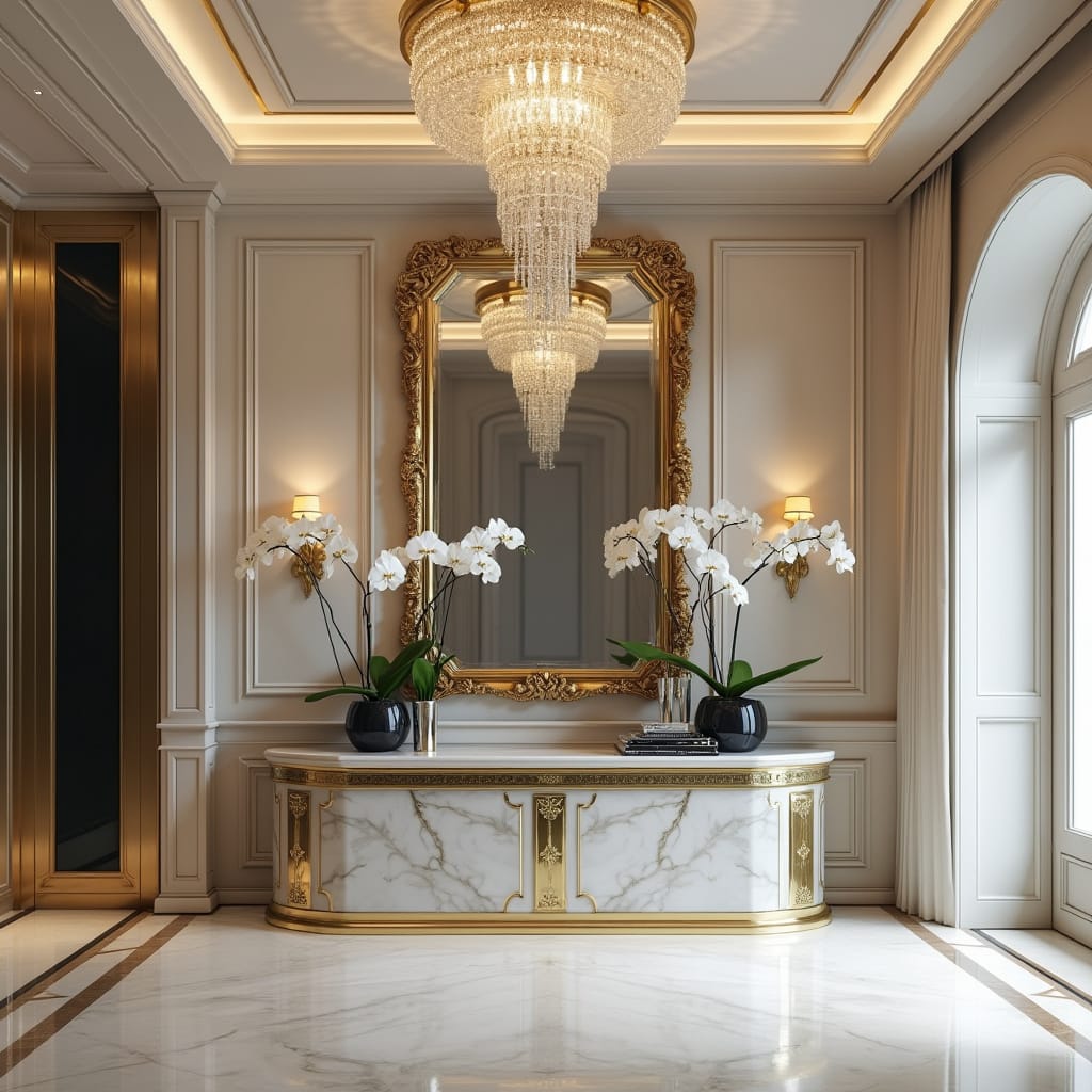 enchantedho's tweet photo. This modern neoclassical foyer is all about balance, refinement, and quiet luxury.
Soft light, soft power. ๐ก๐
#NeoClassicalStyle https://t.co/DXUDqCatcB