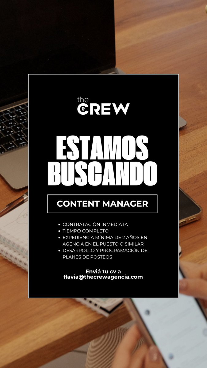 FlaviaZimny's tweet photo. Hola! Desde The Crew estamos buscando yenchi a la que le guste armar contenido y quiera trabajar 😁🙌🏼

RT para que podamos encontrar a nuestro Content 🥳 https://t.co/BGrV5owwEF