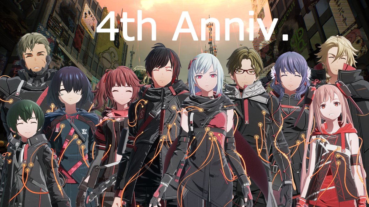 ★1656日目
4周年おめでとう!!!!
みんな笑顔。

★Day 1656
Happy 4th anniversary!!!!
Everyone is smiling.

#SNX発売日まで毎日スクショ公開
#ScarletNexus 
#スカーレットネクサス
#SNX毎日スクショ
#SNXEveryDayScreenShot