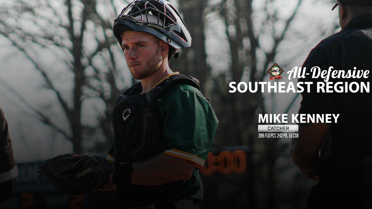 BASE: Recent graduate Mike Kenney voted to ABCA Southeast Region All-Defensive Team I He boasted a .996 fielding percentage with 242 putouts and 30 assists after serving as the primary catcher for the Trojans

🔗bit.ly/3T5A0V6