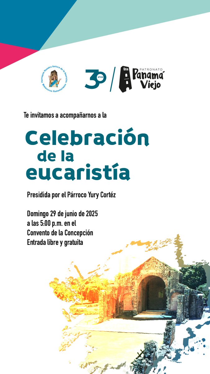 Misa dominical
Te esperamos el domingo 29 de junio de 2025 a las 5:00 pm en el Convento de las Monjas de la Concepción para la Santa Eucaristía presidida por el Párroco Yury Cortez.
<a href="/p/">paolo i.</a>.nuestrasradelaasuncion 
<a href="/parque/">parque</a>.lefevre
@miculturapma
@atp_panama 
@catolicospty