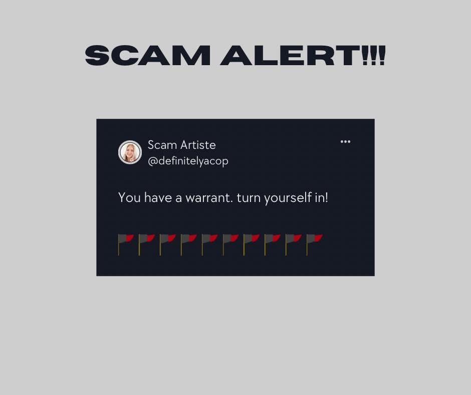They are at it again! Several people have received phone calls where the caller is representing themselves as Sergeant Curtis or Middlesex Sheriff’s .  The scammers claim to have a warrant for your arrest! This is not our officers! Do not share personal info or wire money!