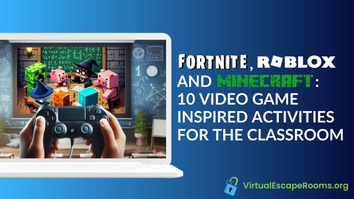 🎮Fortnite, Roblox &amp; Minecraft: 10 Video Game Inspired Activities for the Classroom

🧮Minecraft Math Activity Pack
📘Roblox Reading Ebook
🗺️Fortnite Choice Board 
 🎮Nintendo Book Cover Template
➕More! 

#EduSky

f.mtr.cool/wrafqmhvtm