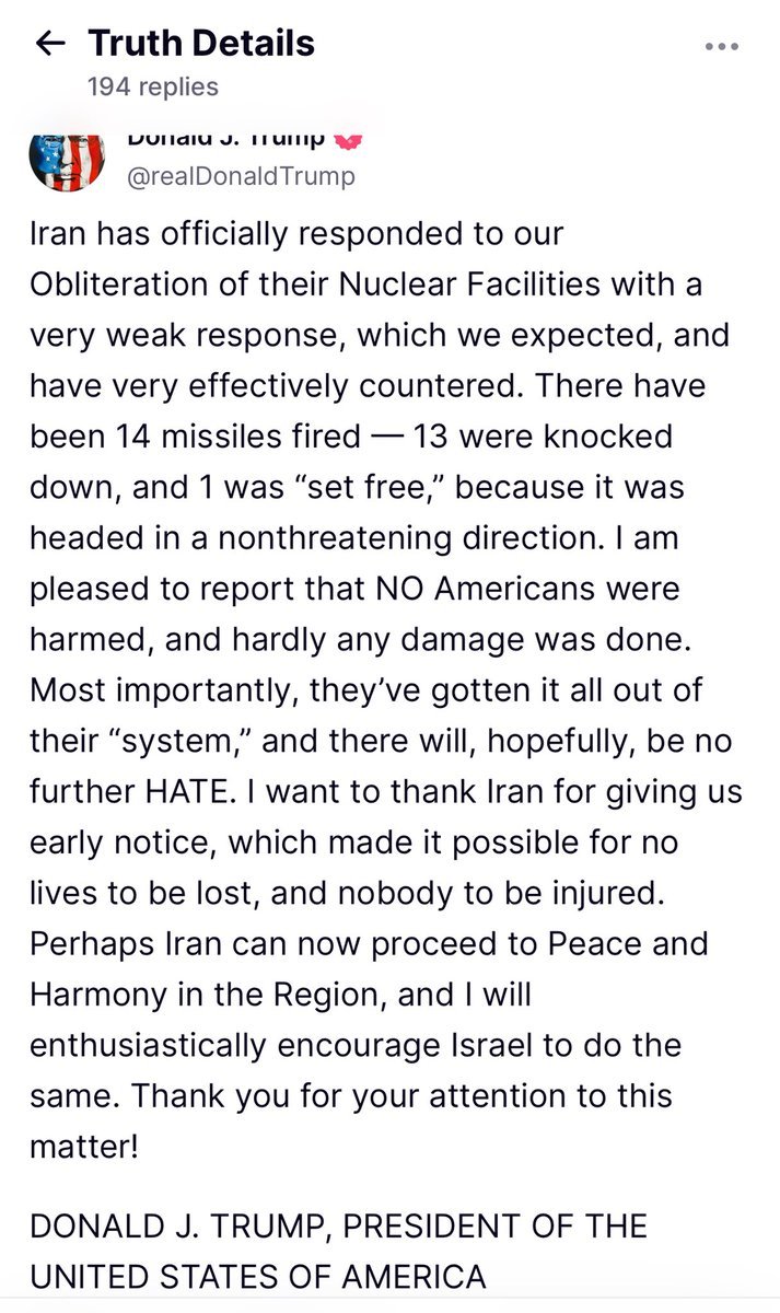 Irán trató de sacudirse la humillación fingiendo una venganza contra Estados Unidos.
Se le olvidó que el presidente gringo es un troll profesional.
¿Resultado? Irán está todavía más humillado que antes.
