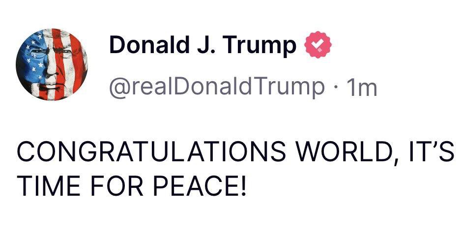 Trump and Netanyahu might go down as the Winston Churchill’s of this generation

world peace btw