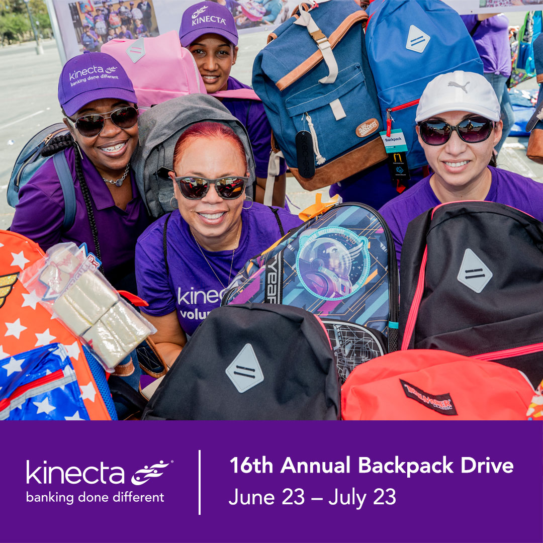 We’re aiming to provide 800 backpacks filled with school supplies for students in need! 🎒

Donate supplies in-branch or give online — every bit helps!

kinecta.org/BackpackDrive2… 

Let’s make a difference together! 🙌

#KinectaBackpackDrive #BackToSchool #GiveBack