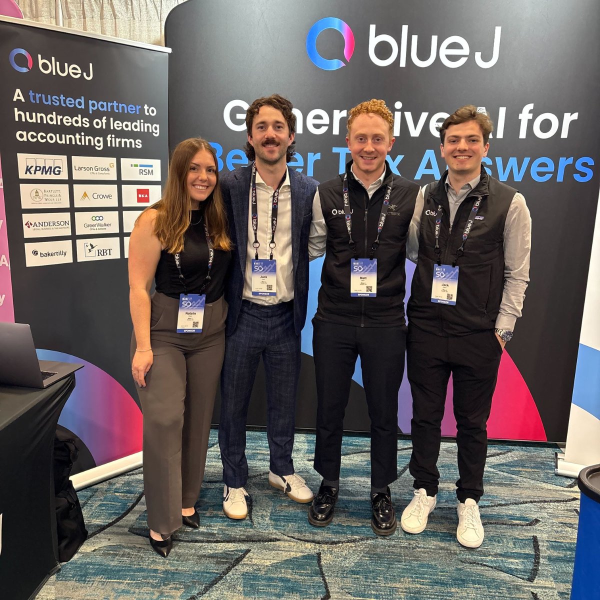 BlueJLegal's tweet image. Day 1 at #ScalingNewHeights is off to a strong start! The Blue J team has been live all day at booth 118, providing personalized demos of our generative AI solution for tax research. If you missed us today, we’ll be back tomorrow at 10:40 AM—see you then! #TaxTech #BlueJ