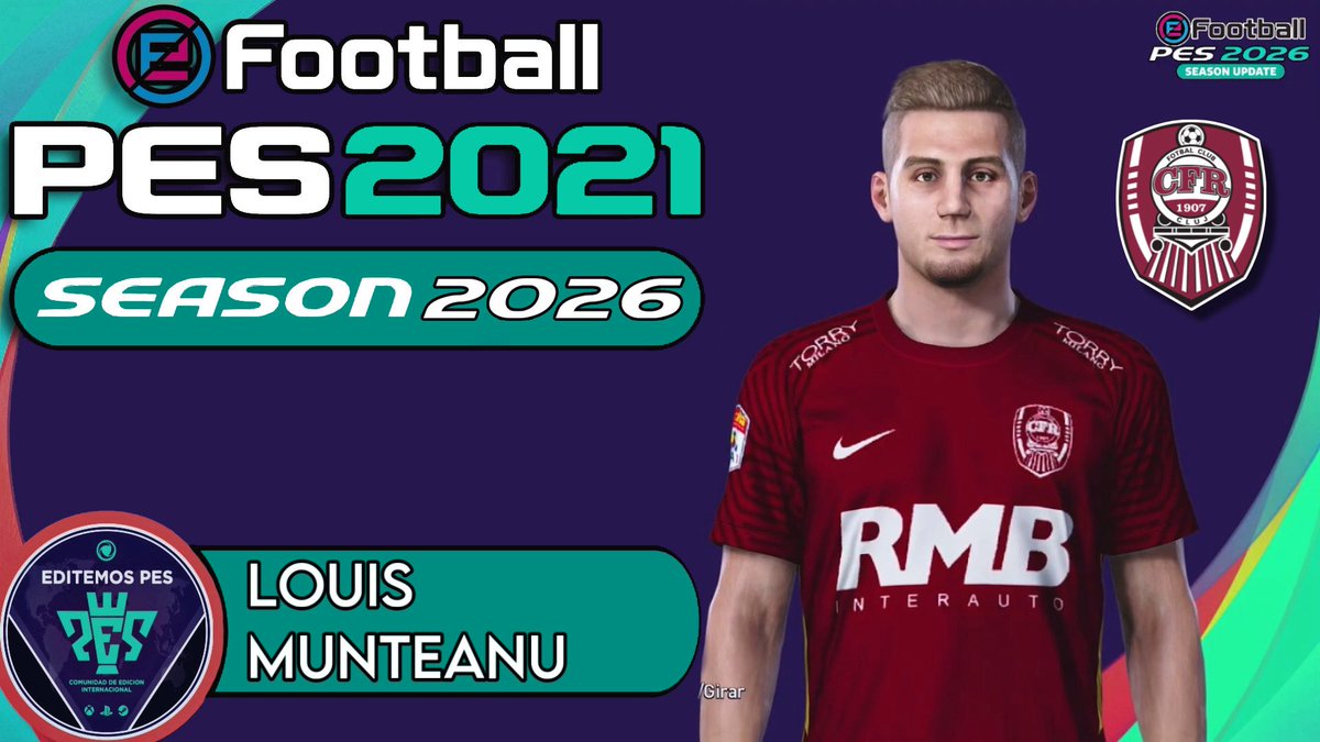⚽️eFootball PES: Season 2026 | COMO CREAR A LOUIS MUNTEANU | Tutorial Co... youtu.be/SefhkK9WRjU?si… vía <a href="/YouTube/">YouTube</a>

<a href="/EditemosPES/">Editemos PES</a>