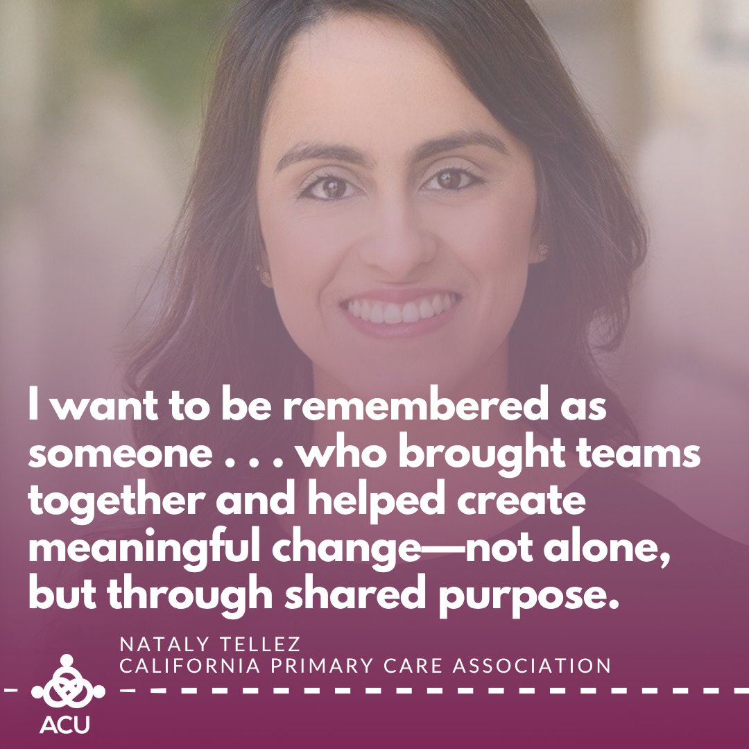 ACU (@acunderserved) on Twitter photo Nataly Tellez is working to reimagine how policy and programs intersect to support health centers & their patients. Dir. of Strategic Initiatives at <a href="/CPCA/">California Primary Care Association</a> & a Fellow of ACU, Tellez centers community, service, & collective impact in fostering change. ➡️ bit.ly/3T1yTpn Nataly Tellez is working to reimagine how policy and programs intersect to support health centers & their patients. Dir. of Strategic Initiatives at <a href="/CPCA/">California Primary Care Association</a> & a Fellow of ACU, Tellez centers community, service, & collective impact in fostering change. ➡️ bit.ly/3T1yTpn