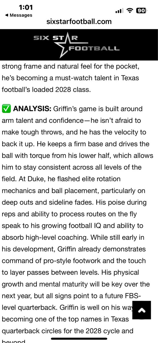 Cooper Griffin (@coop_griffin) on Twitter photo Thank You <a href="/sixstarfootball/">Six Star Football | PLUS+</a> for the write up. Time to prove it.
#PTF ⚜️
<a href="/PTFFootball/">All Saints' Football</a> <a href="/CoachBeck_PTF/">Coach Aaron Beck</a> <a href="/DontonioKeshon/">Dontonio Jordan</a> <a href="/940Elite/">940 Elite</a> <a href="/_EliteProspects/">Elite Prospects🚨</a> <a href="/lettermans_ptf/">All Saints’ Letterman’s Club</a> <a href="/TXPrivateFBGuy/">Texas Private School Football</a> <a href="/TXPSMedia/">Texas Private School Media</a> <a href="/CoachHGregg/">Hadley Gregg</a> <a href="/TimBeckFB/">Tim Beck</a> <a href="/kendalbriles/">Kendal Briles</a> <a href="/neugs1288/">Adam Neugebauer</a> <a href="/CoachRHolcomb/">Rhett Holcomb</a> <a href="/giddings_cory/">Cory Giddings</a> Thank You <a href="/sixstarfootball/">Six Star Football | PLUS+</a> for the write up. Time to prove it.
#PTF ⚜️
<a href="/PTFFootball/">All Saints' Football</a> <a href="/CoachBeck_PTF/">Coach Aaron Beck</a> <a href="/DontonioKeshon/">Dontonio Jordan</a> <a href="/940Elite/">940 Elite</a> <a href="/_EliteProspects/">Elite Prospects🚨</a> <a href="/lettermans_ptf/">All Saints’ Letterman’s Club</a> <a href="/TXPrivateFBGuy/">Texas Private School Football</a> <a href="/TXPSMedia/">Texas Private School Media</a> <a href="/CoachHGregg/">Hadley Gregg</a> <a href="/TimBeckFB/">Tim Beck</a> <a href="/kendalbriles/">Kendal Briles</a> <a href="/neugs1288/">Adam Neugebauer</a> <a href="/CoachRHolcomb/">Rhett Holcomb</a> <a href="/giddings_cory/">Cory Giddings</a>