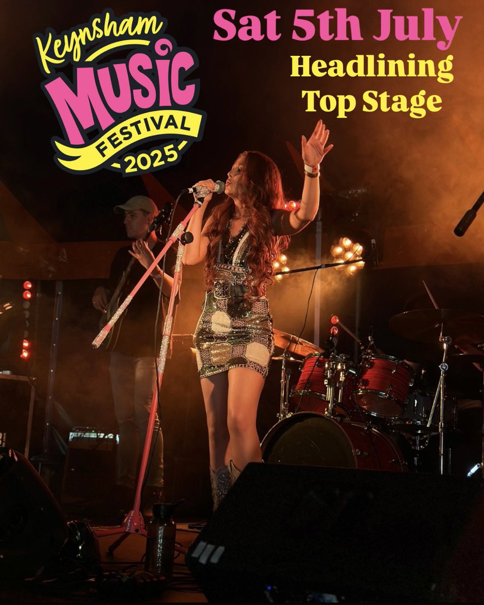 tayneelcrookes's tweet image. We’re so buzzing to be headlining Keynsham Music Festival Saturday 5th July on the top stage at 9.20pm
& It’s a free event! Hope to catch you there 🤩