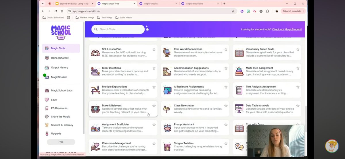 Steph Sukow (@steph_sukow) on Twitter photo Getting caught up on the <a href="/ShakeUpLearning/">Shake Up Learning</a> Summer Learning Series! I loved watching my #CHI24 #googleei team present on <a href="/magicschoolai/">MagicSchool AI 💜 🪄✨</a> and Maker Spaces! Great work, <a href="/MsAshleyShanley/">Ashley Shanley</a> and <a href="/ektedtech/">Emily K-T</a>! #sparklesquad Getting caught up on the <a href="/ShakeUpLearning/">Shake Up Learning</a> Summer Learning Series! I loved watching my #CHI24 #googleei team present on <a href="/magicschoolai/">MagicSchool AI 💜 🪄✨</a> and Maker Spaces! Great work, <a href="/MsAshleyShanley/">Ashley Shanley</a> and <a href="/ektedtech/">Emily K-T</a>! #sparklesquad