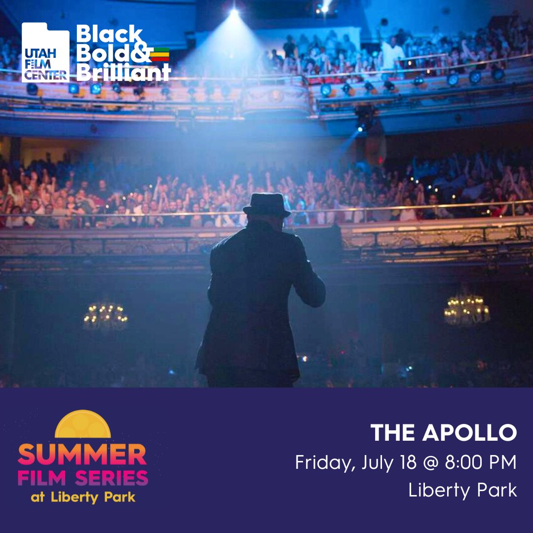 UtahFilmCenter's tweet image. Experience the legacy of Harlem’s Apollo Theater in THE APOLLO, directed by Oscar® winner Roger Ross Williams. Plus, catch local short film THE YES HELL by Andrés Orozco before the feature.

📅 Fri, July 18 @ 8pm
📍 Liberty Park
🎟️ FREE RSVP: utahfilmcenter.org/outdoor
#SOFS2025