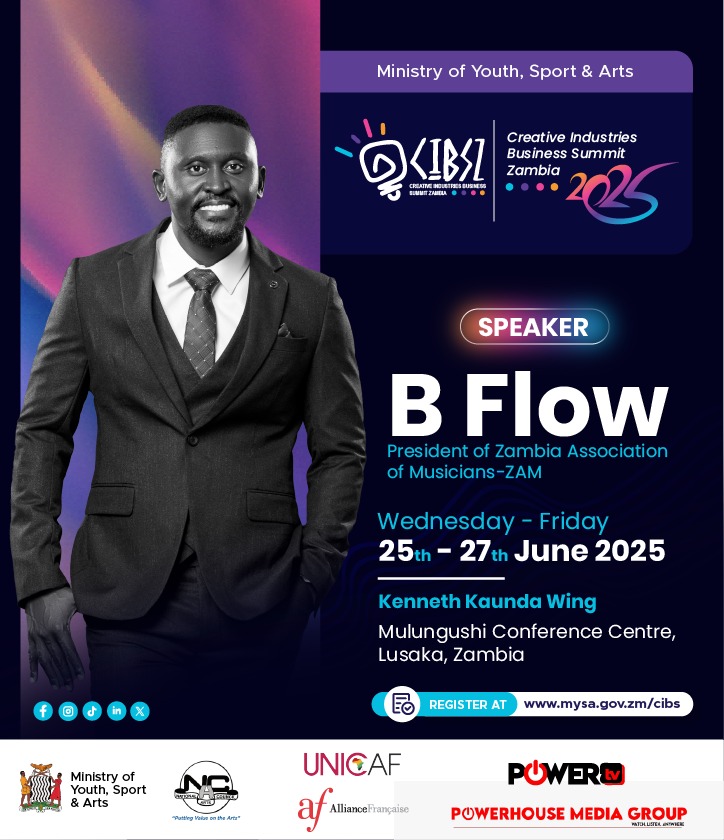 JusticeMfiri's tweet photo. You don't wanna miss the #CIBS2025 when the one and only B Flow will be right there on site!
📍Mulungushi Conference Center, Lusaka Zambia. 
#MYSA
#ZAMBIA
Details in the flyer👇 https://t.co/AvWmuYV3A4