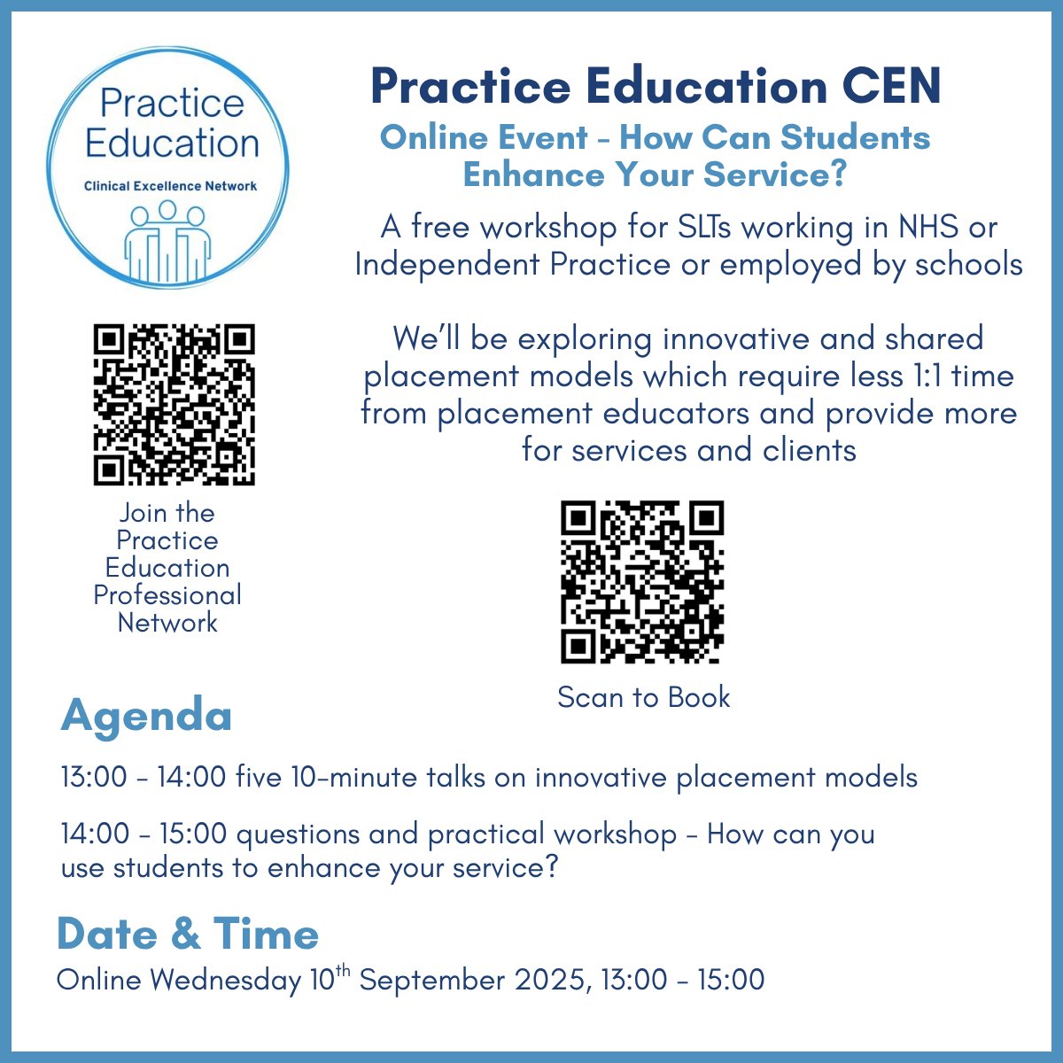 Great free workshop for SLTs to attend!! Scan the QR code to register