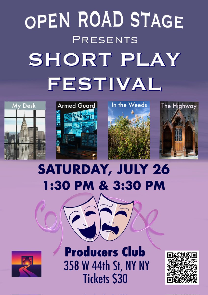 Get Tickets to the Show !!
Our non-profit Theatre Company  pays for actors and rental space. 
"Fueling The Journey from Page to Stage"

tinyurl.com/ydrm3p47