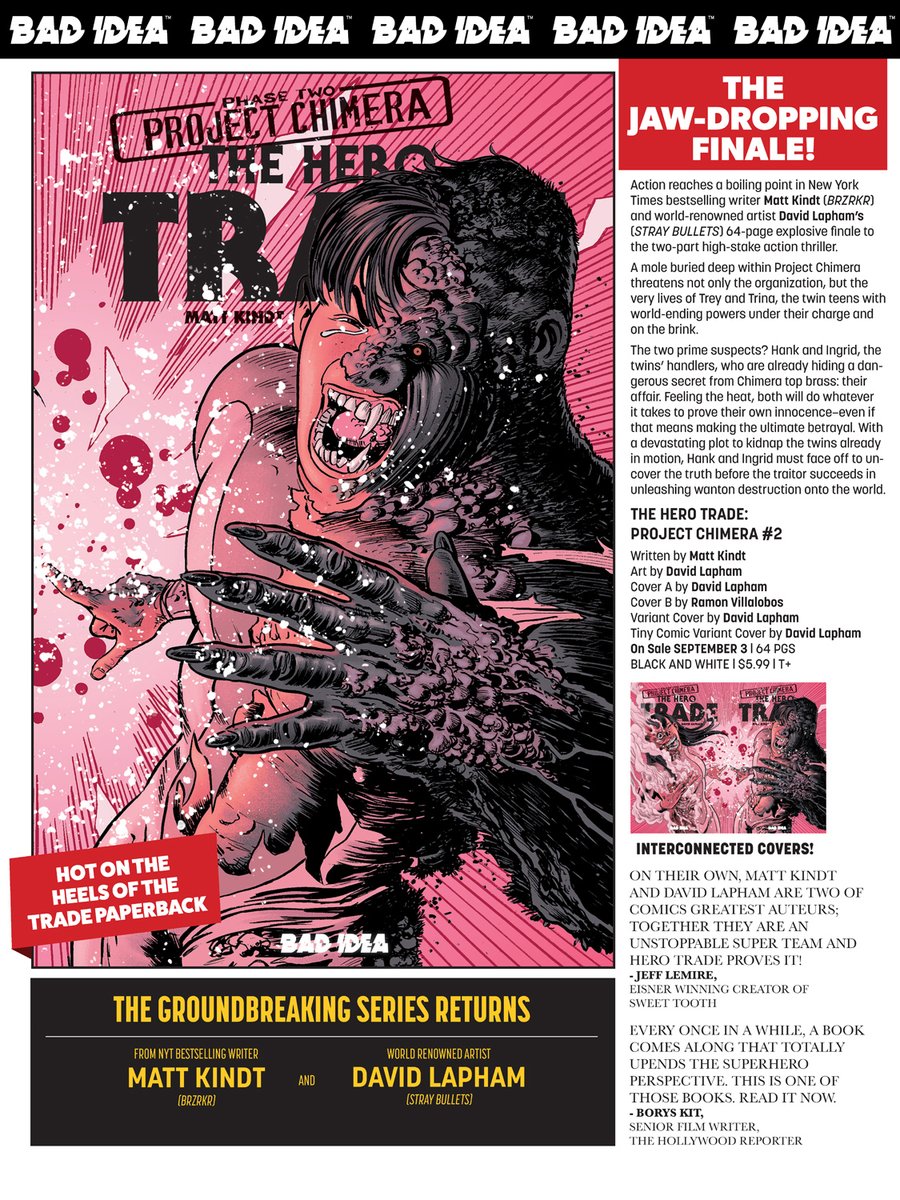 BAD IDEA Lunar Solicitations For September 2025 -- Coming Soon: SURVIVE!

mailchi.mp/badideacorp/se…

Brace yourself. Because this September the unstoppable tidal wave of blockbuster books is crashing into a comic shop near you. And it's bringing THREE all-new, must-read comic