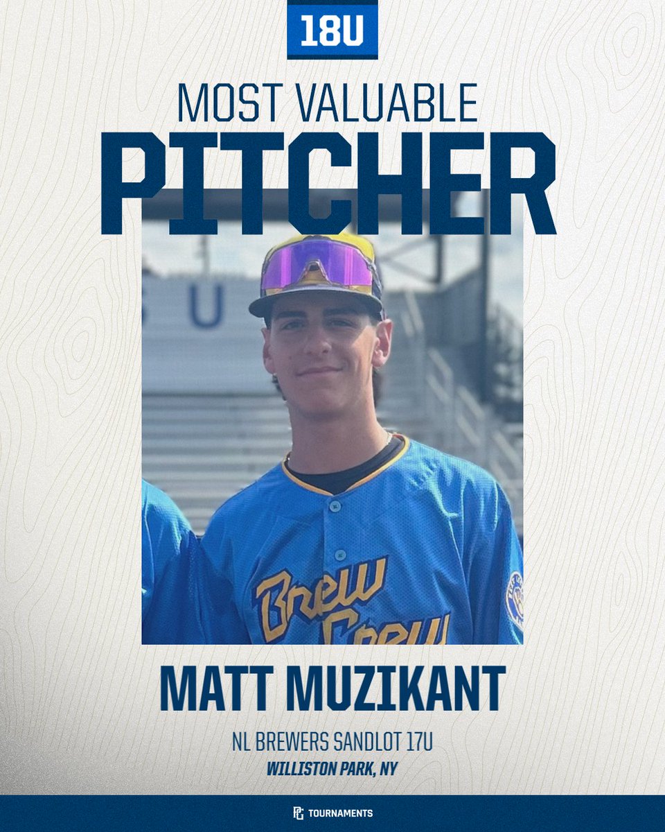2025 18U PG New England Summer Championship 🏆

🥇 Champion: NL Brewers Sandlot 17U
🥈 Finalist: 5 Star CT
🏅 MVP: Christopher Desiderio
🏅 MVPitcher: Matt Muzikant