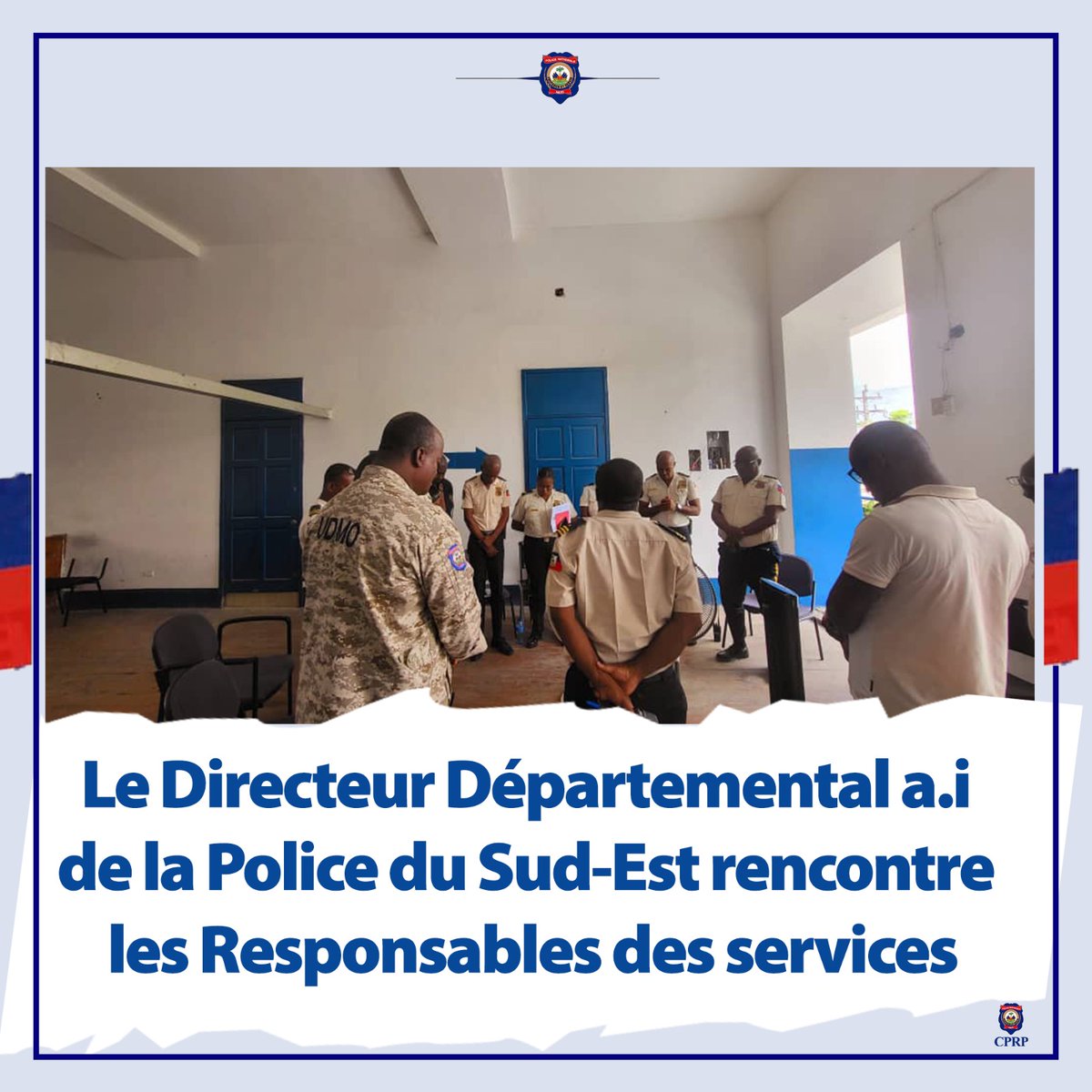 Le Directeur Départemental a.i de la Police du Sud’Est, le Commissaire Divisionnaire Jean Gabriel Gabart, a tenu une importante rencontre avec  l’ensemble des Responsables de service du département, le vendredi 20 Juin 2025, à la Direction Départementale de la Police du Sud-Est.