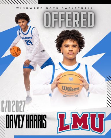 Windward Boys Basketball (@windwardhoops) on Twitter photo Davey Harris Class of 2027 Has Been Officially Offered By Loyola Marymount University. #GoCats ๐พ <a href="/allineliteua/">All In Elite UA</a> <a href="/RyanSilver1/">Ryan Silver</a> <a href="/pollonpreps/">Jack Pollon</a> <a href="/latsondheimer/">eric sondheimer</a> Davey Harris Class of 2027 Has Been Officially Offered By Loyola Marymount University. #GoCats ๐พ <a href="/allineliteua/">All In Elite UA</a> <a href="/RyanSilver1/">Ryan Silver</a> <a href="/pollonpreps/">Jack Pollon</a> <a href="/latsondheimer/">eric sondheimer</a>