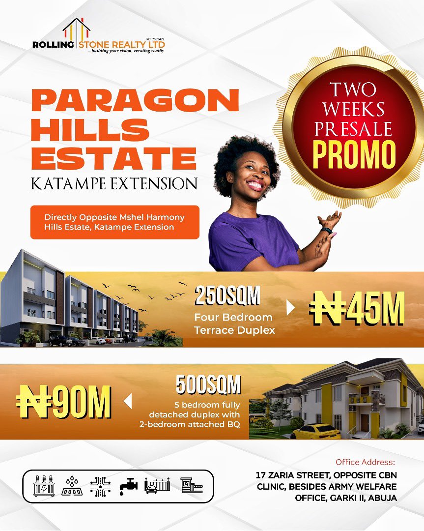 Happy birthday Mr Bayo, More life and Money Sir.

You celebrate ur new year with a plot of land in Katampe Extension….