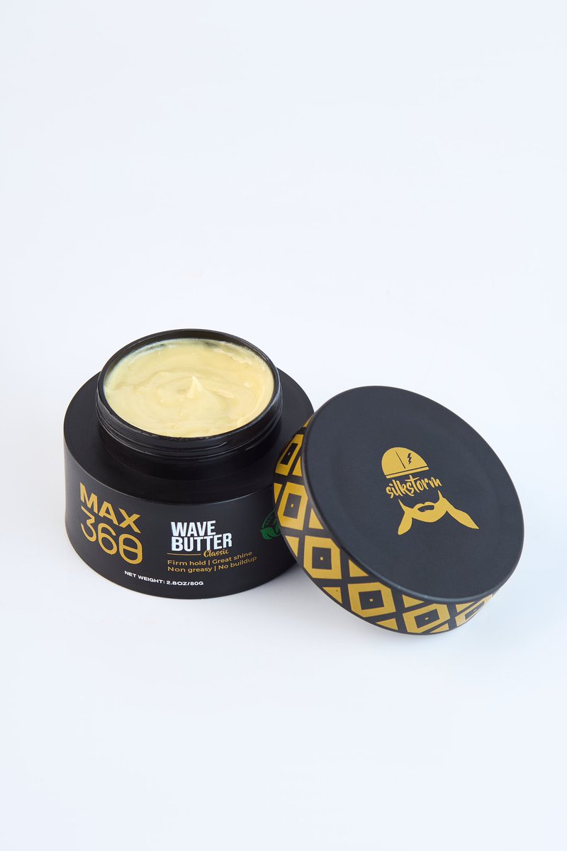 🚨Product Spotlight 

The Silkstorm MAX 360 WAVE BUTTER 
Made from all natural vegan products. Provides the necessary nourishment for your hair, lays it down perfectly and keeps impeccable shine all day.

Literally hair care defined, send us a DM