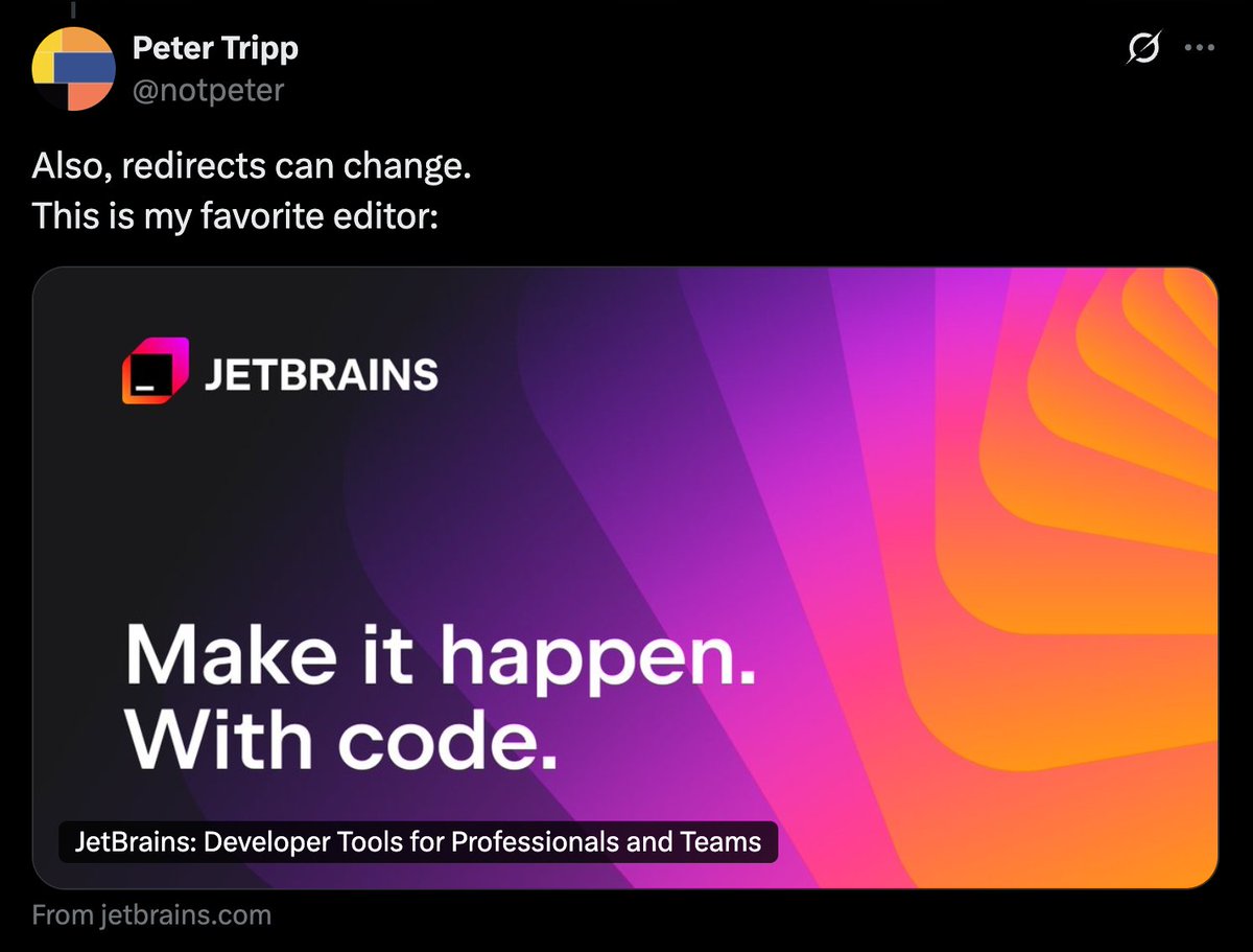 notpeter's tweet photo. P.P.S They hide links from tweets too 🫠
That tweet contains a link to 'https://t.co/OCT6YUrIgK' not https://t.co/QGWiijiekX and hovering shows 'https://t.co/M1VQE45qc8 / AzNOkFoo4F' with no hint of the original link whatsoever. Sigh🙃
https://t.co/XGLb5cMhP7 https://t.co/1yafhVWNZQ