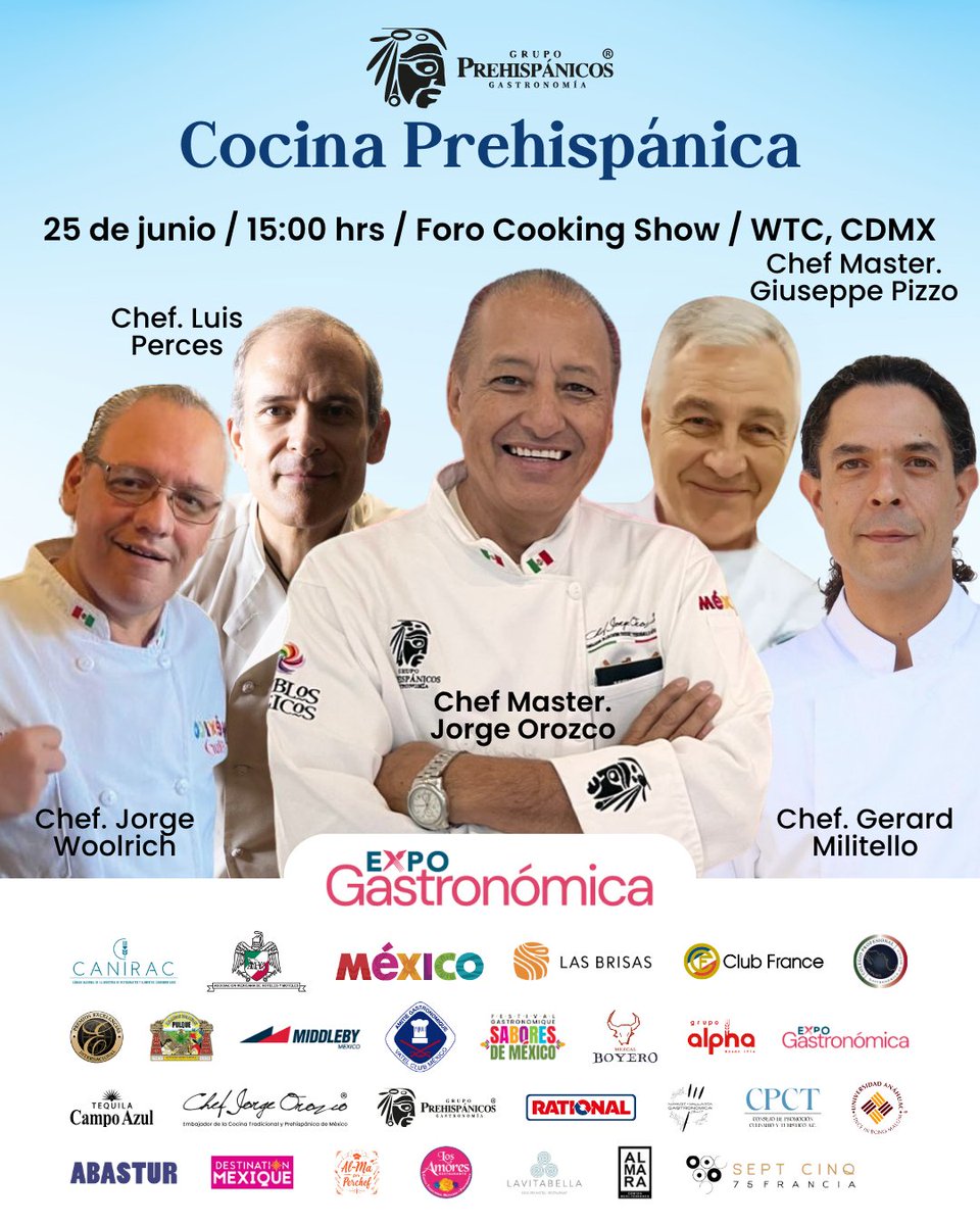 Este 25 de junio, no te pierdas el foro de Cocina Prehispánica en Expo Gastronómica, liderado por grandes chefs nacionales e internacionales.
📍 WTC CDMX | 15:00 hrs
#MiddlebyMéxico #CocinaPrehispánica #ExpoGastronómica2025