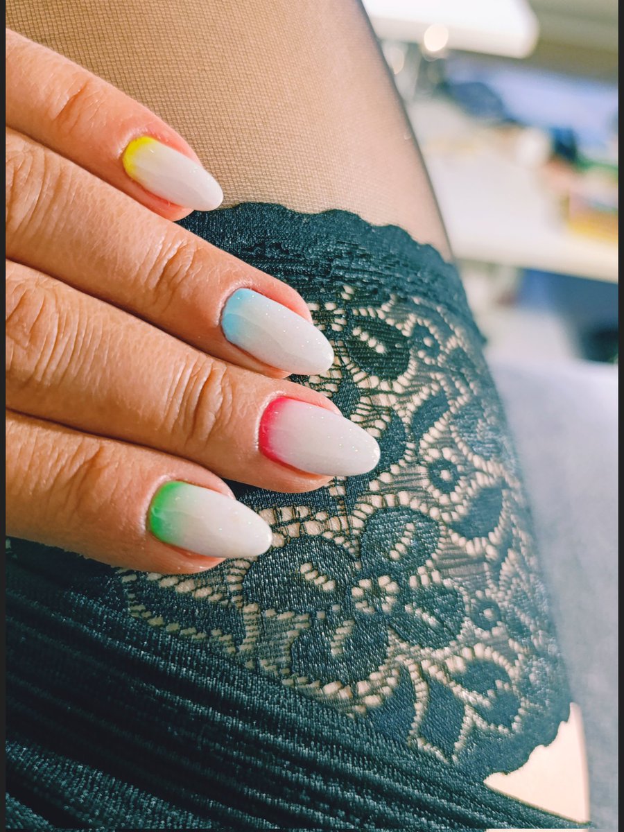 #stockings and #summer #nails 🌞🌈🌞
