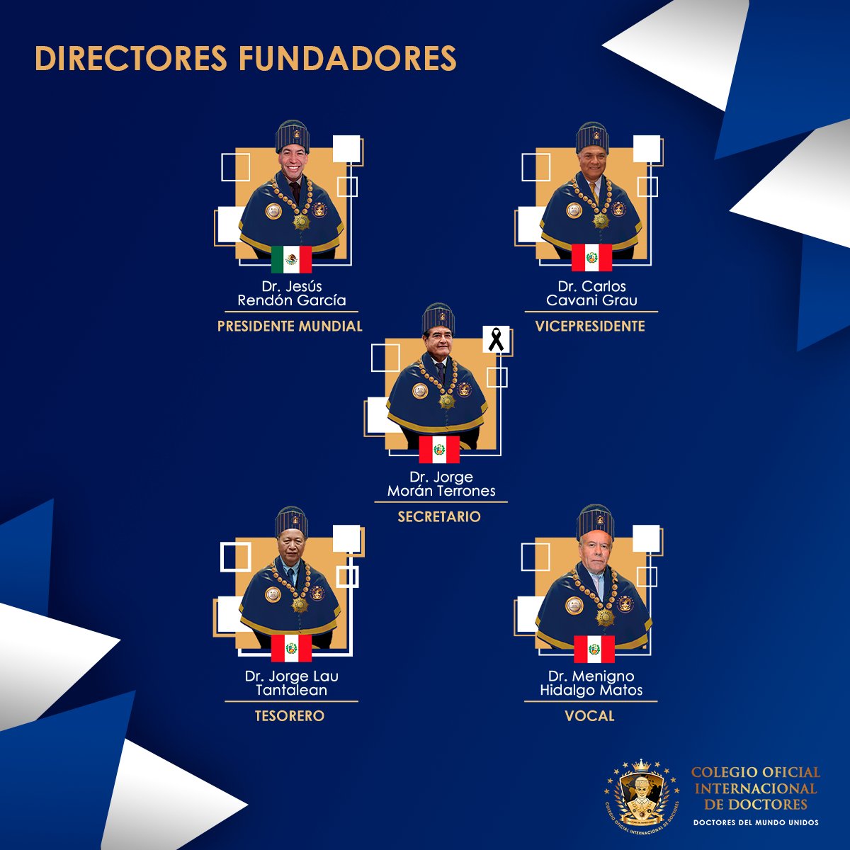 DIRECTORES FUNDADORES de Colegio Oficial Internacional de Doctores.
